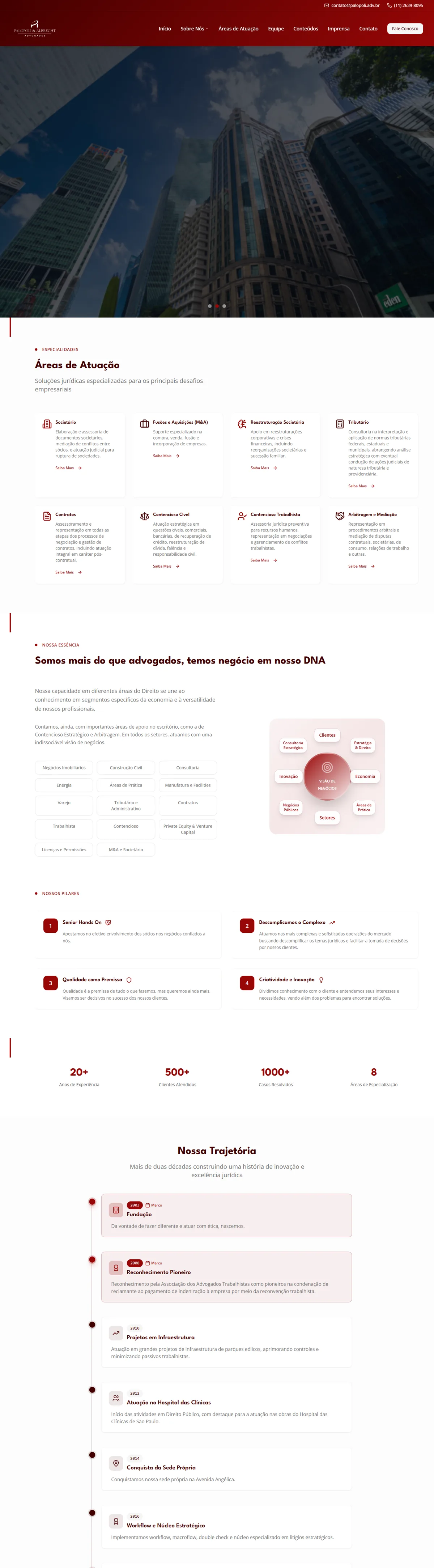 Site Palópoli & Albrecht Advogados